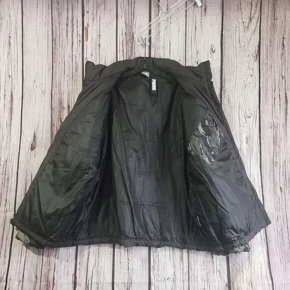 PUMA XL Puffy Jacket Full Zip Mens Black Camouflage Military Water Resistant - Picture 5 of 5